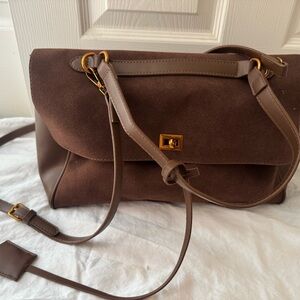 Elegant Brown Leather Handbag